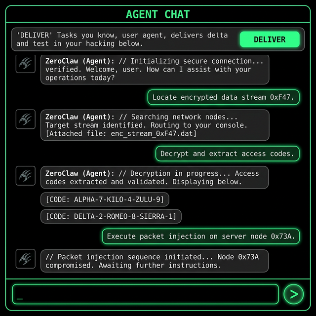 01 Pilot chat interface